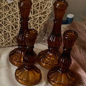 Glass candle holders